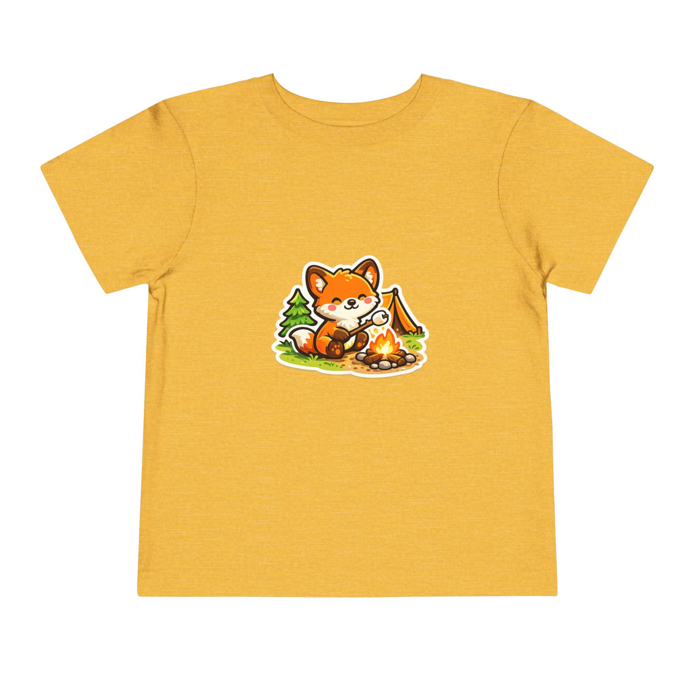 Toddler Tee — Cute Fox Camping Graphic Shirt