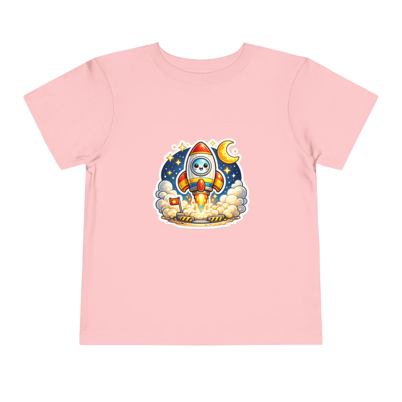 Toddler Tee — Cute Rocket Astronaut Launch Graphic