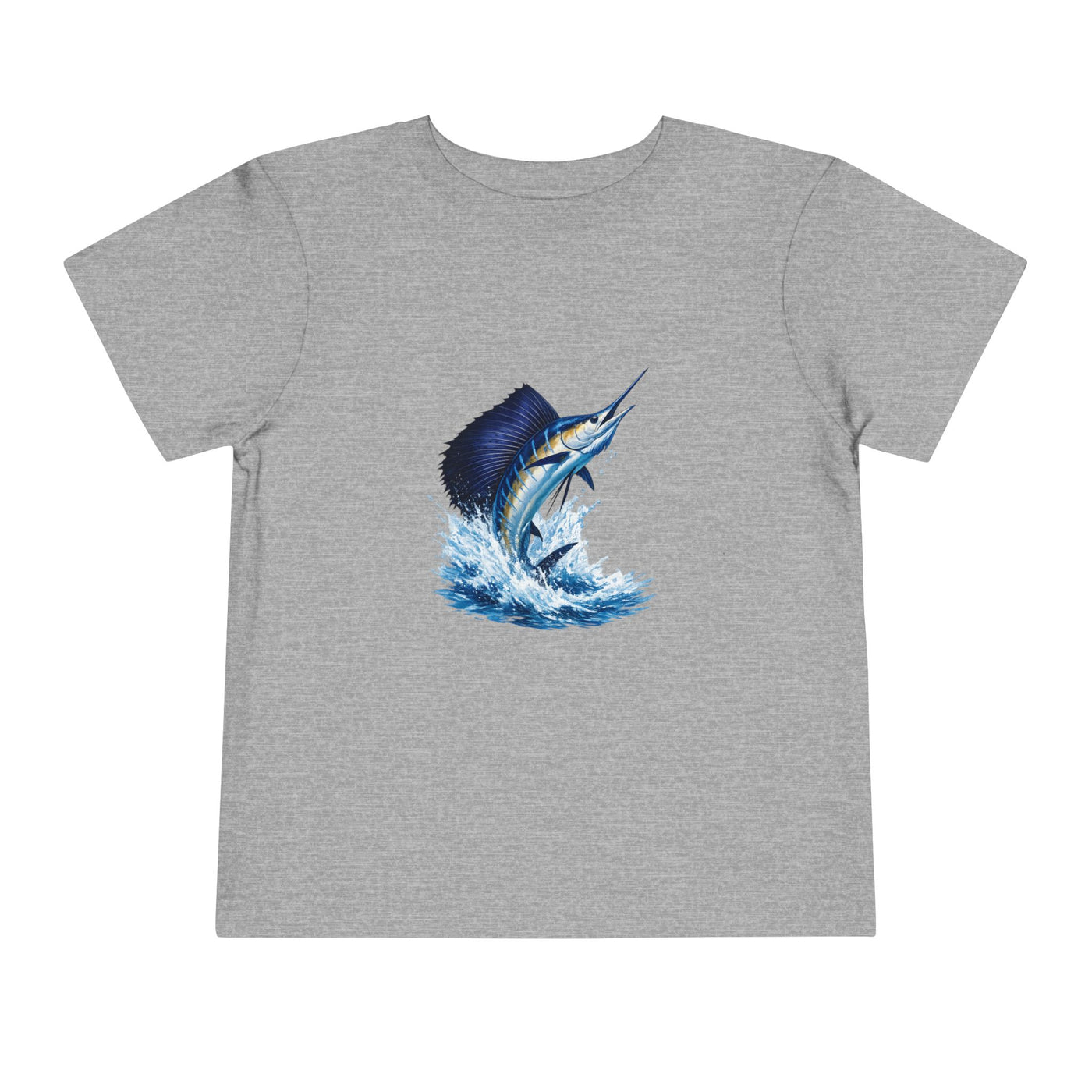 Toddler Tee – Blue Marlin Splash Fishing Shirt