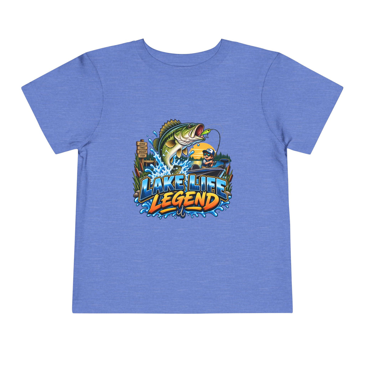 Toddler Tee — "Lake Life Legend" Fishing Graphic for Kids