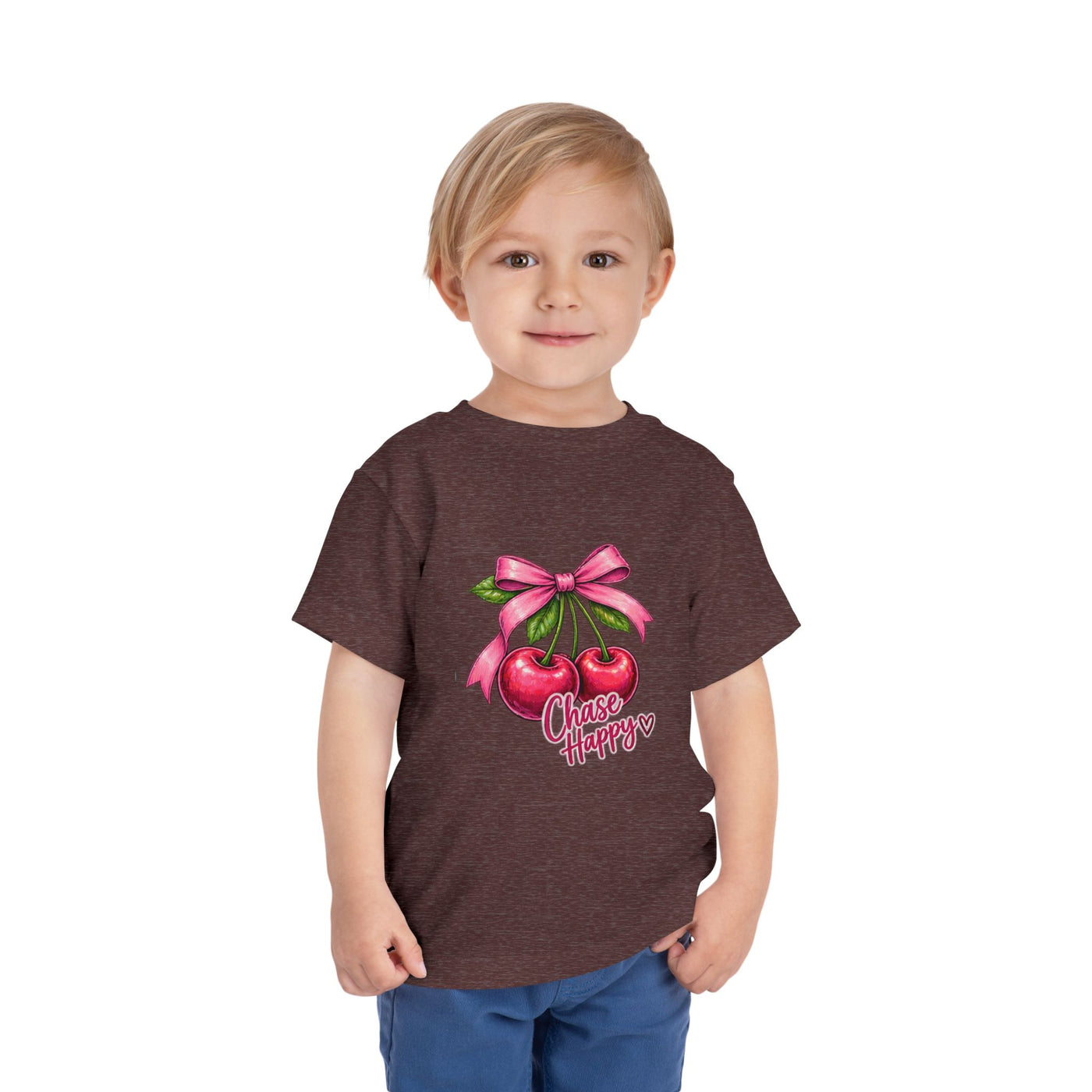 Toddler Tee - "Chase Happy" Cherries Graphic