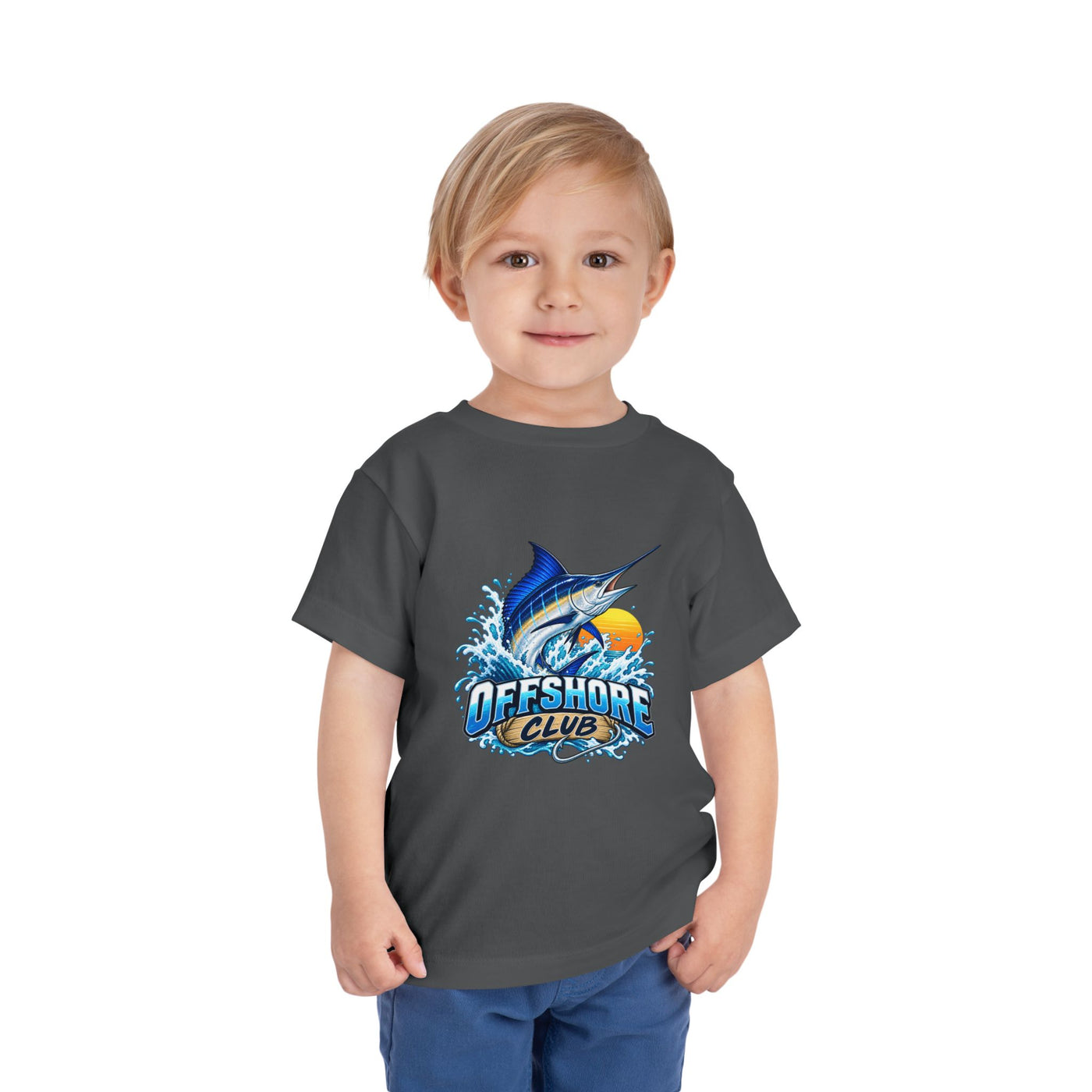 Toddler Tee — "Offshore Club" Marlin Surf & Sunset Kids Shirt