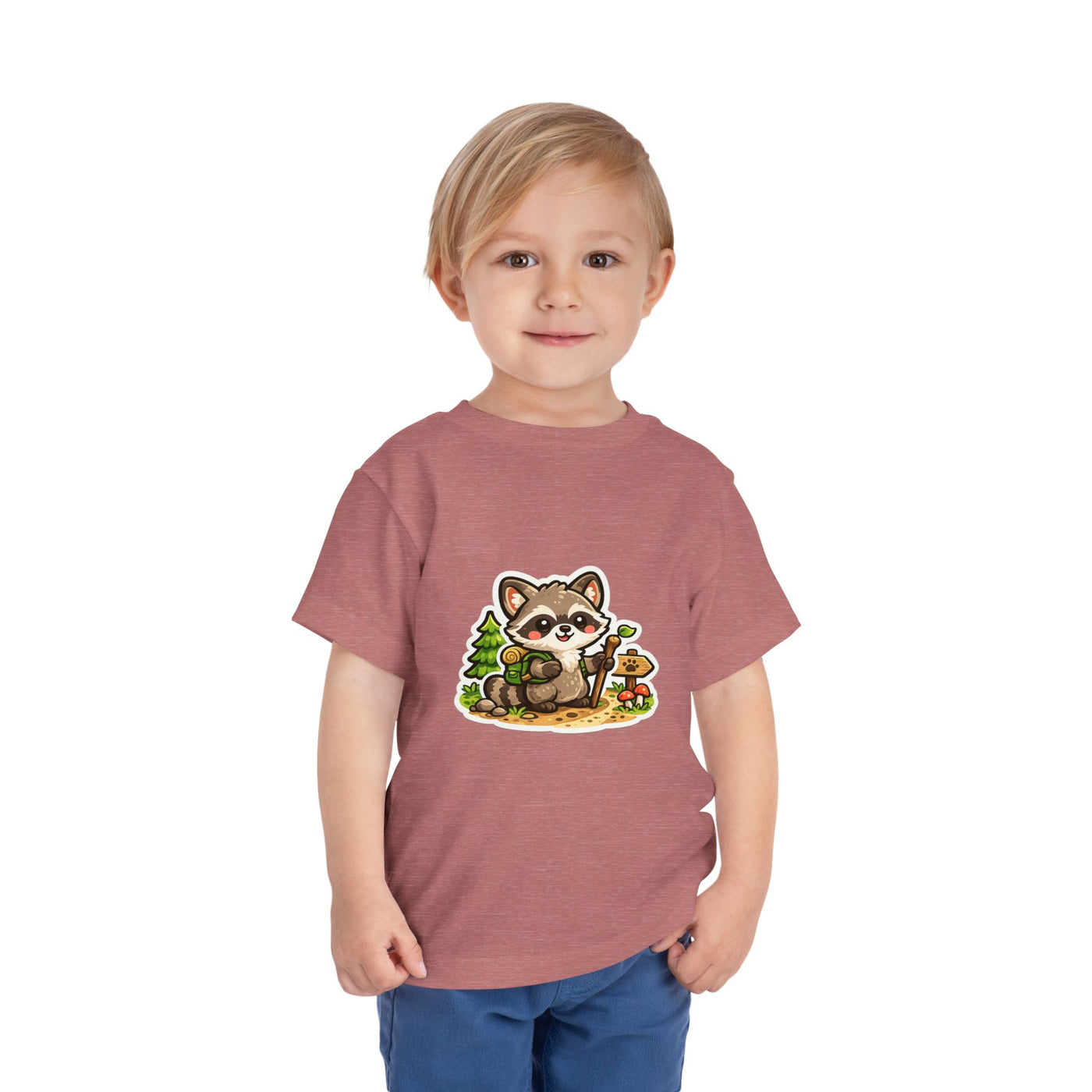 Toddler Tee — Cute Forest Raccoon Kids Shirt