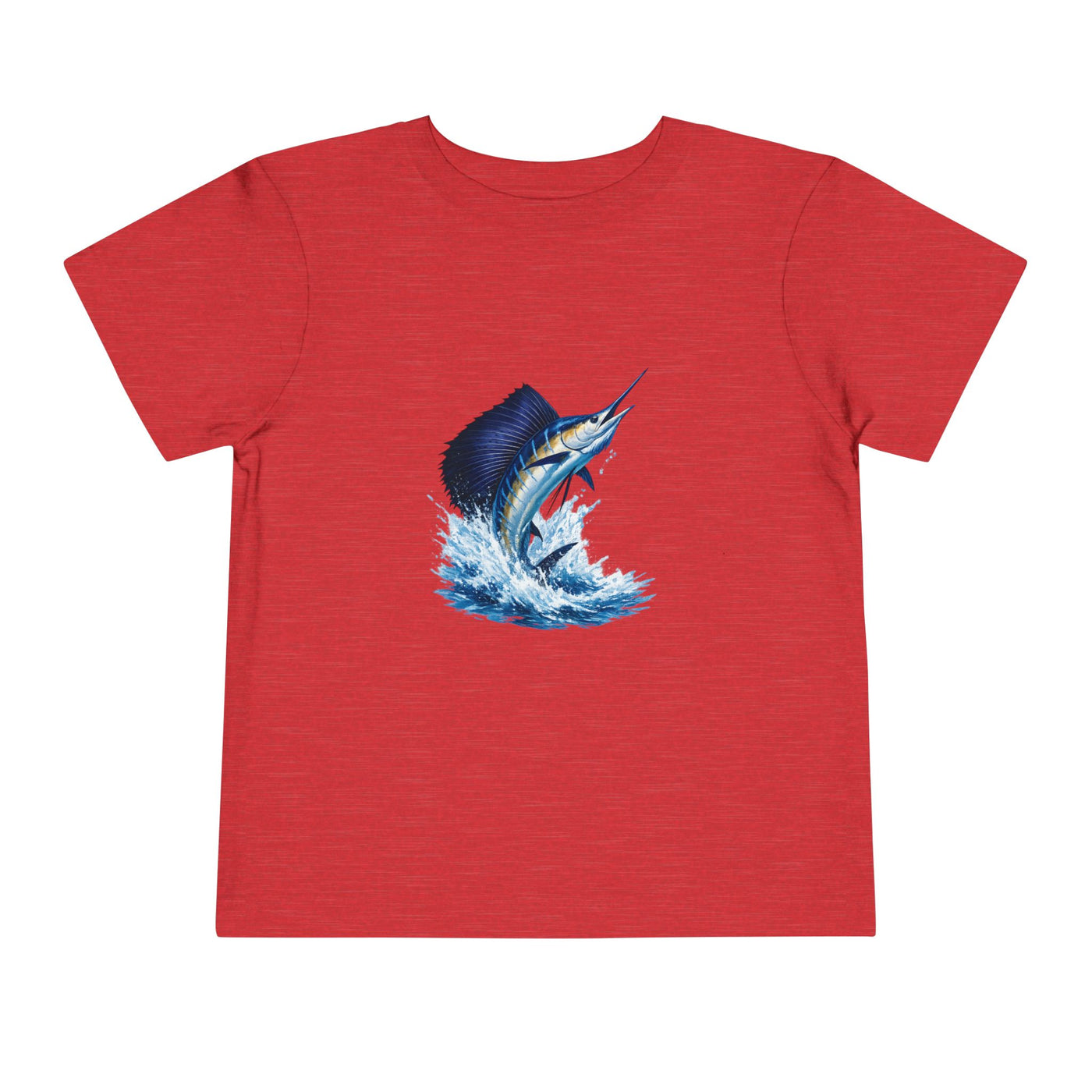 Toddler Tee – Blue Marlin Splash Fishing Shirt