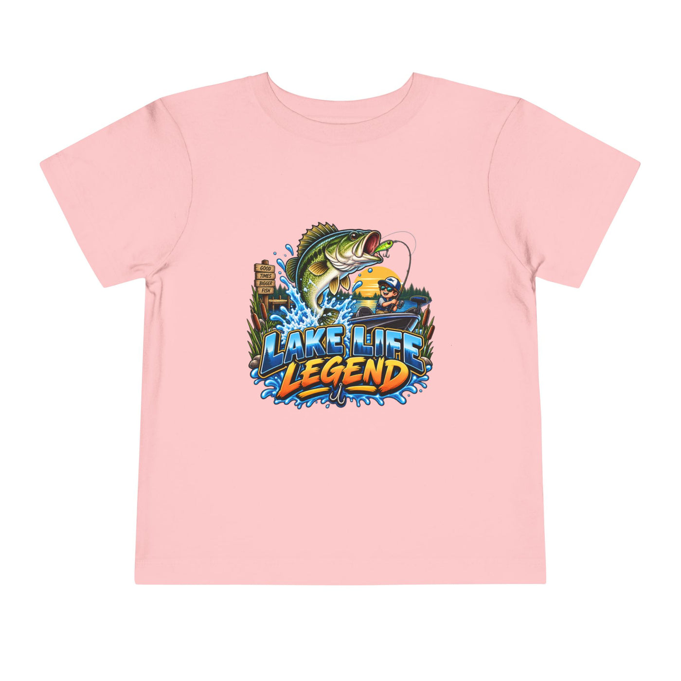 Toddler Tee — "Lake Life Legend" Fishing Graphic for Kids