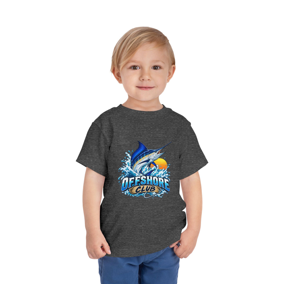 Toddler Tee — "Offshore Club" Marlin Surf & Sunset Kids Shirt
