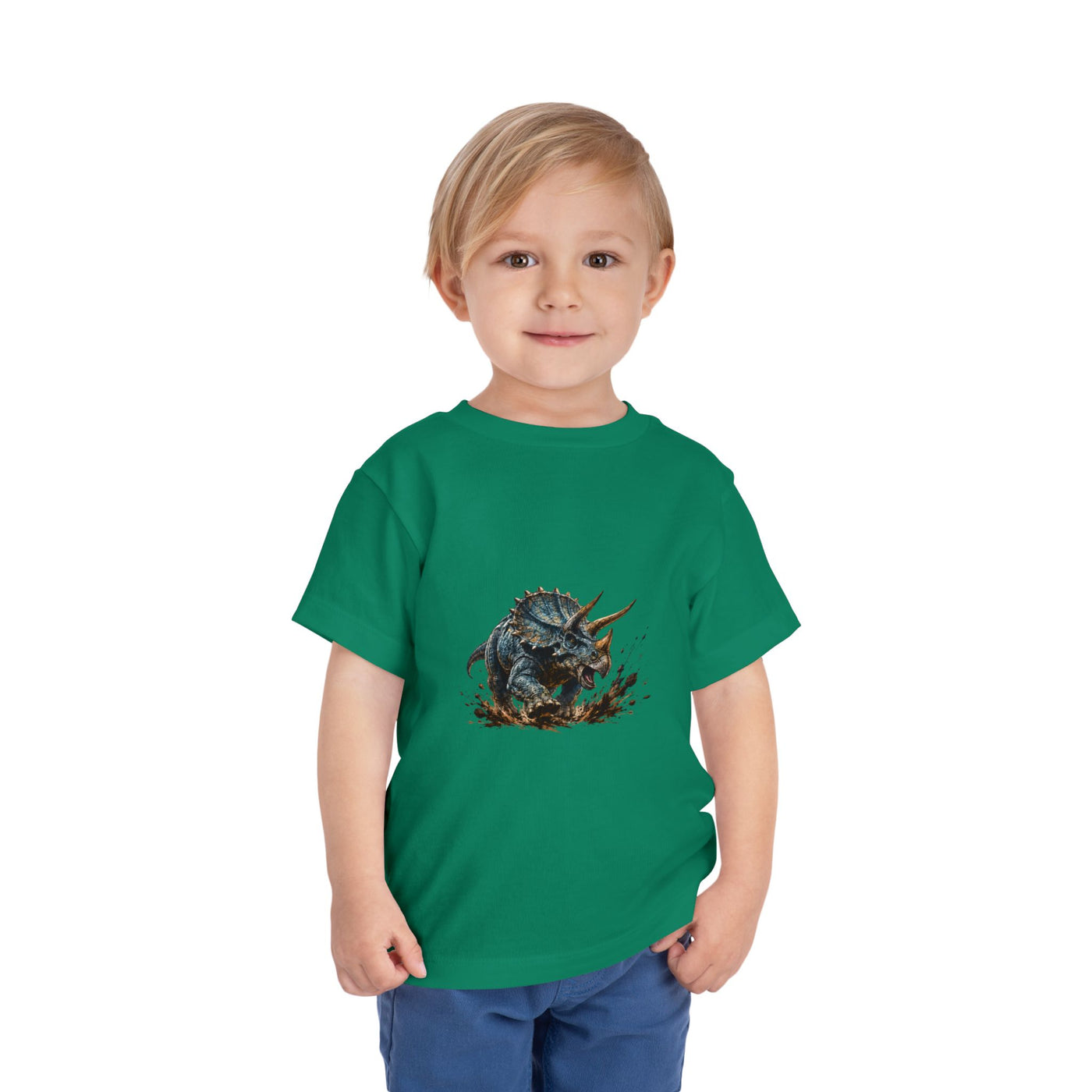 Toddler Tee — Mud-Splash Triceratops Dino Shirt for Kids