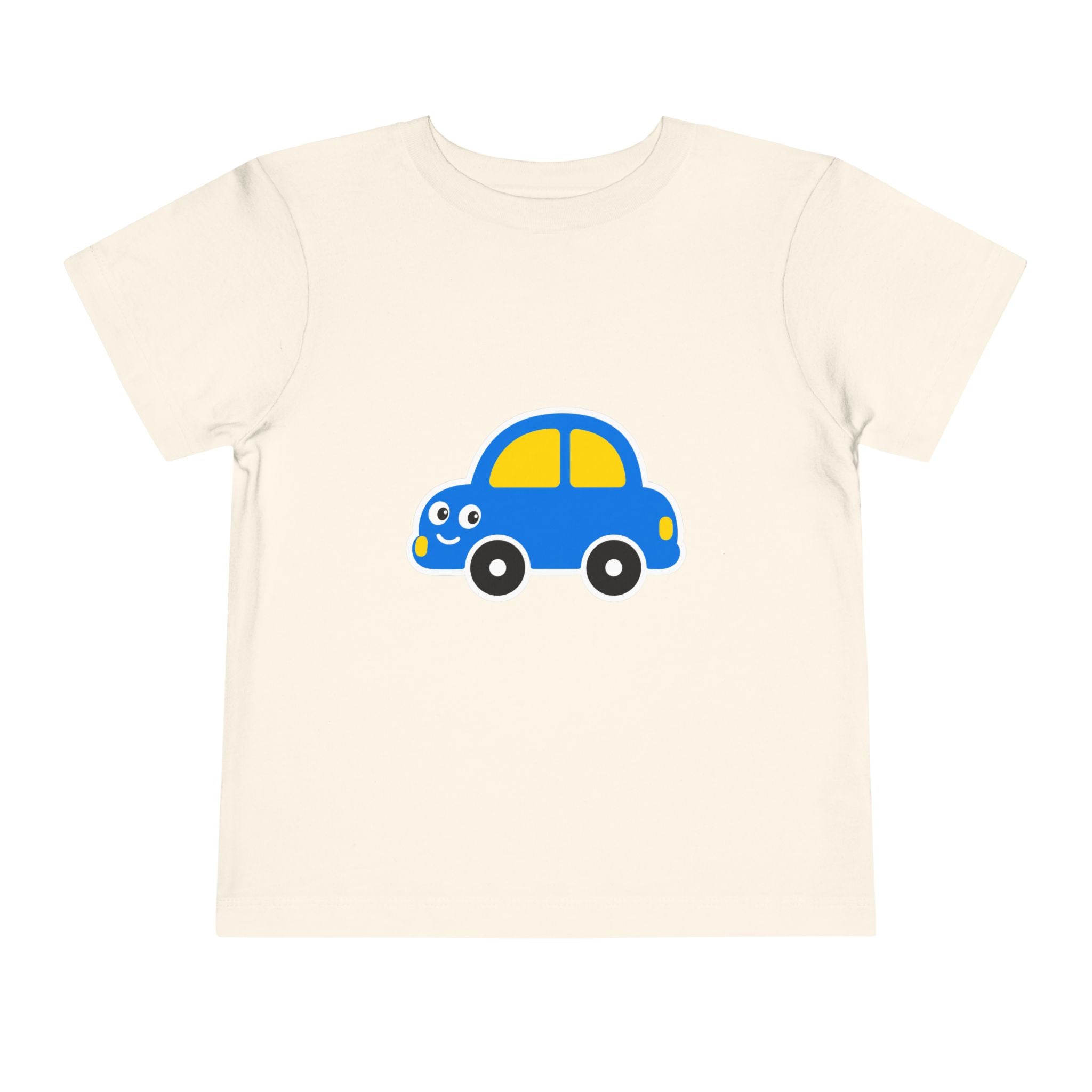 Toddler Tee — Cute Blue Cartoon Car Graphic