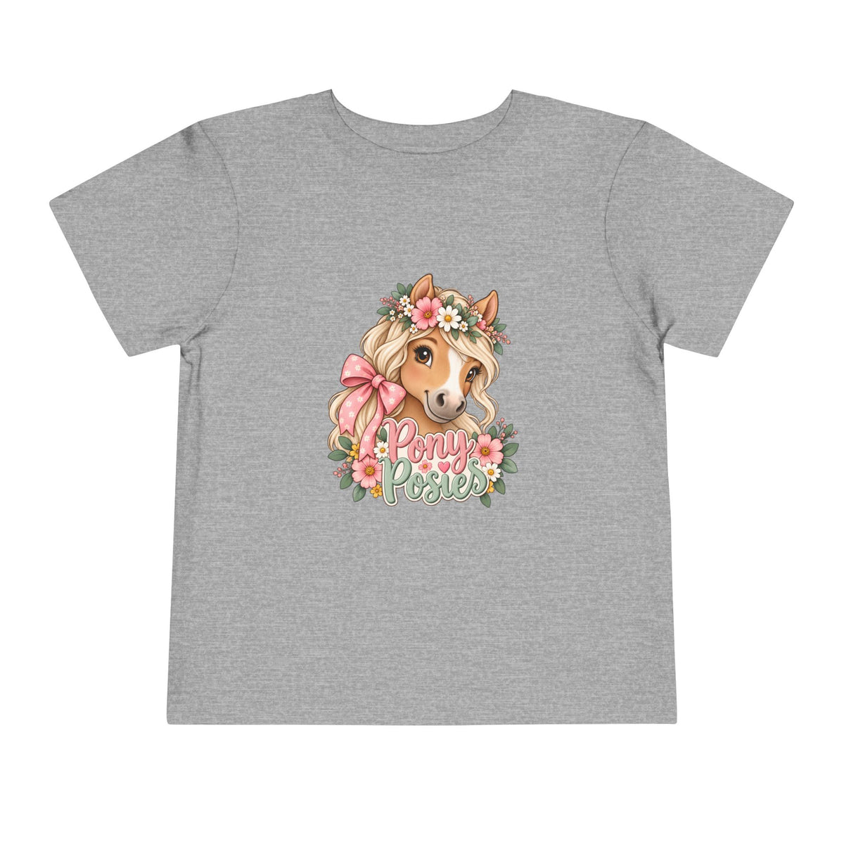 Toddler Tee — Floral Corgi "Pony Posse" Cute Dog Graphic