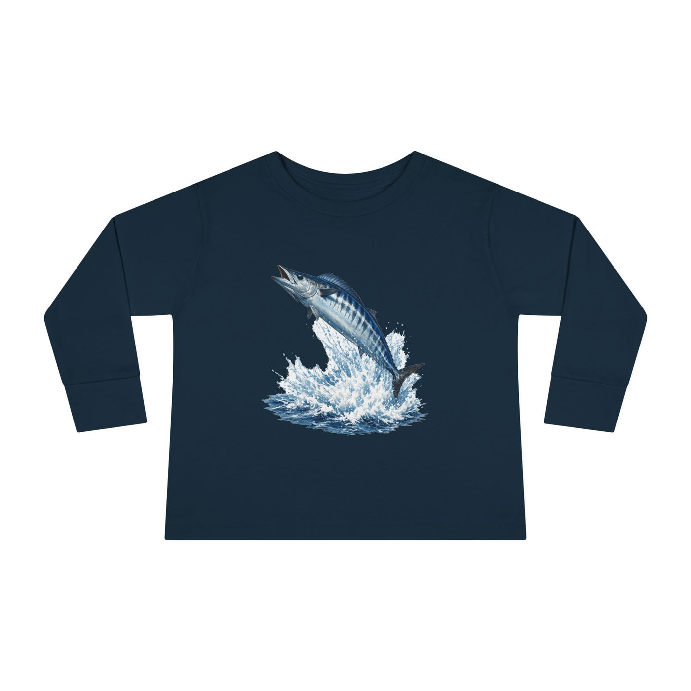 Toddler Long Sleeve Tee — Leaping Tuna Ocean Graphic