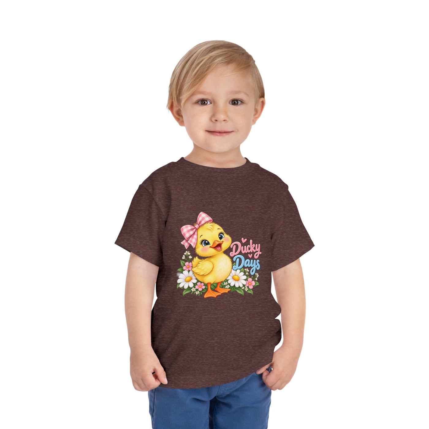 Toddler Tee — "Ducky Days" Cute Duckling Floral Baby Shirt