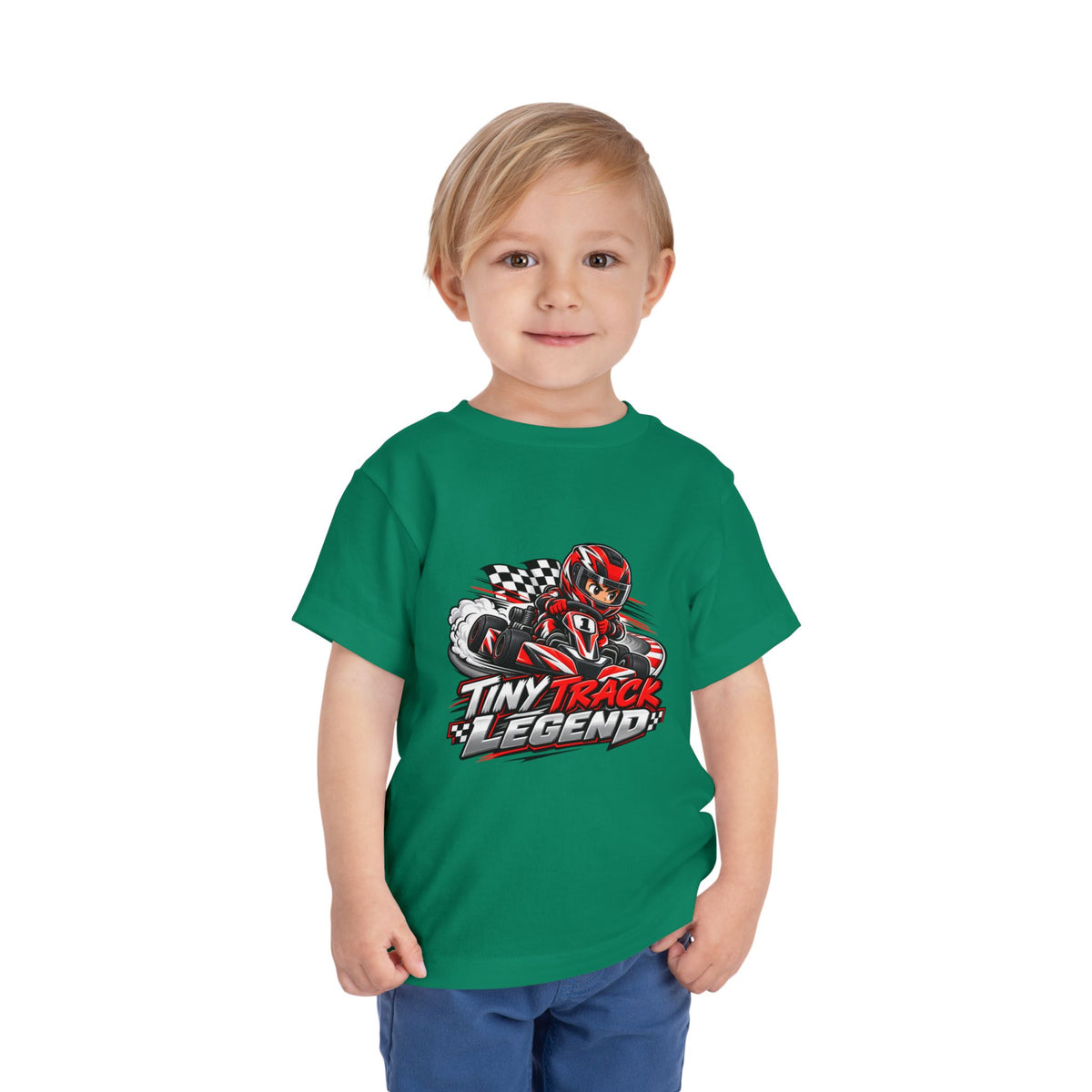 Toddler Tee — "Tiny Track Legend" Racing Car Graphic