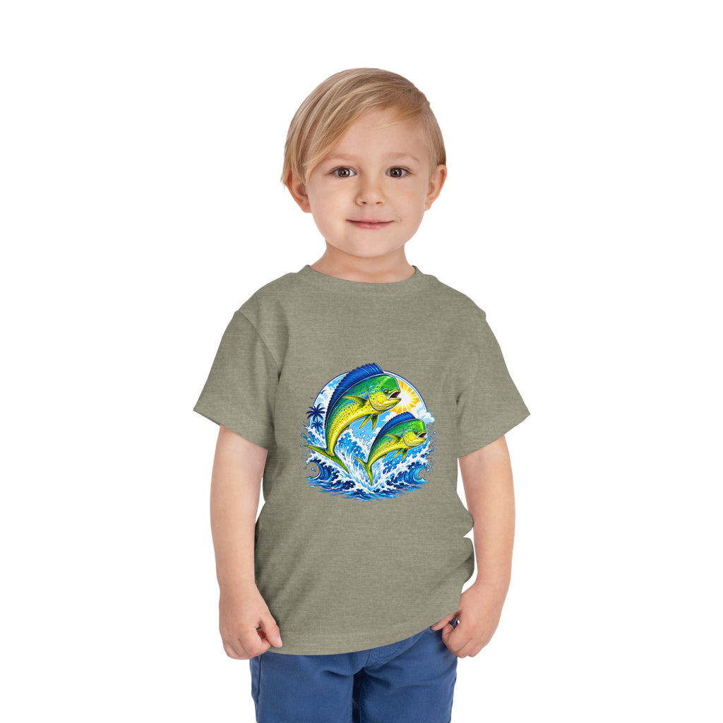 Toddler Tee — Colorful Mahi Mahi Fish Surf Ocean Graphic