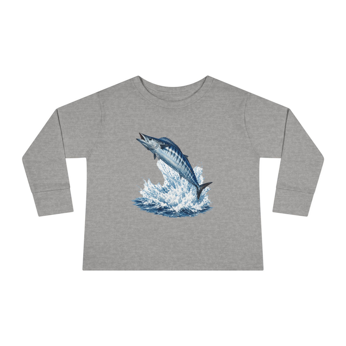 Toddler Long Sleeve Tee — Leaping Tuna Ocean Graphic