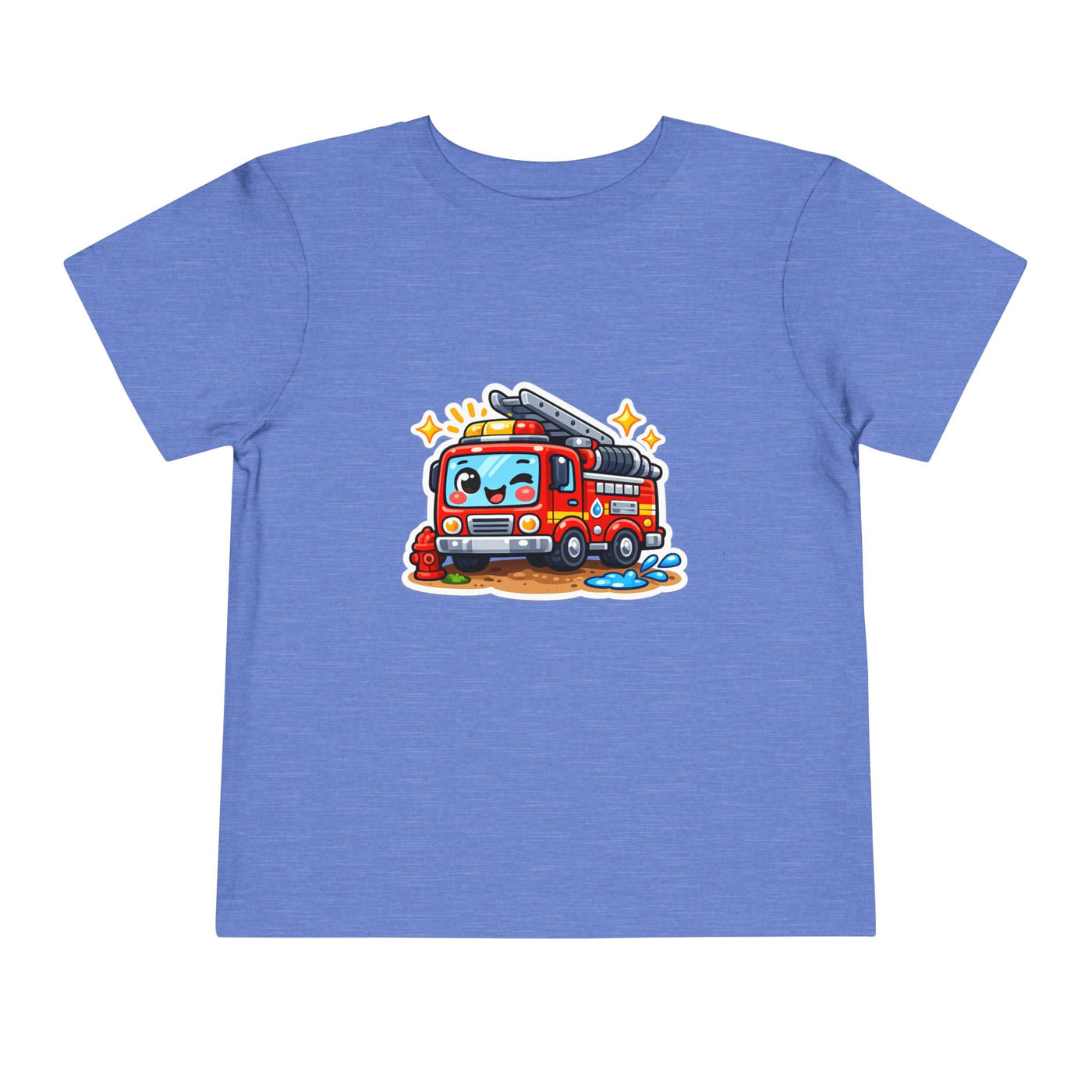 Toddler Tee — Cute Cartoon Fire Truck Graphic Shirt for Kids