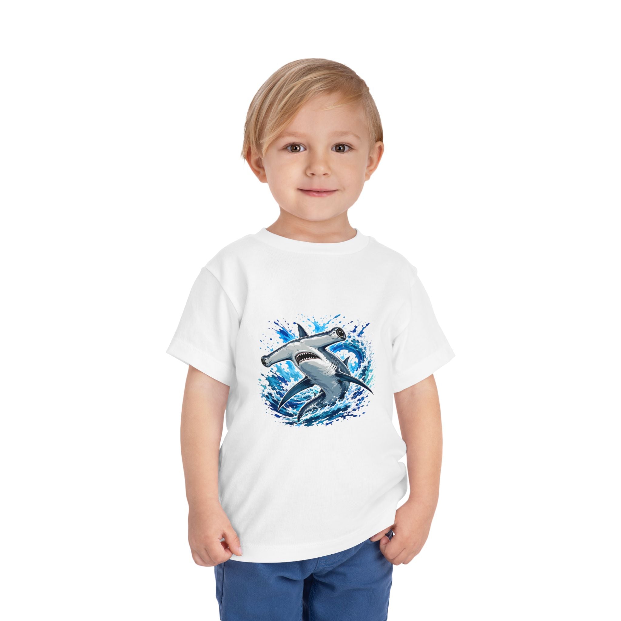 Toddler Shark T-Shirt – Playful Hammerhead Splash Tee for Kids