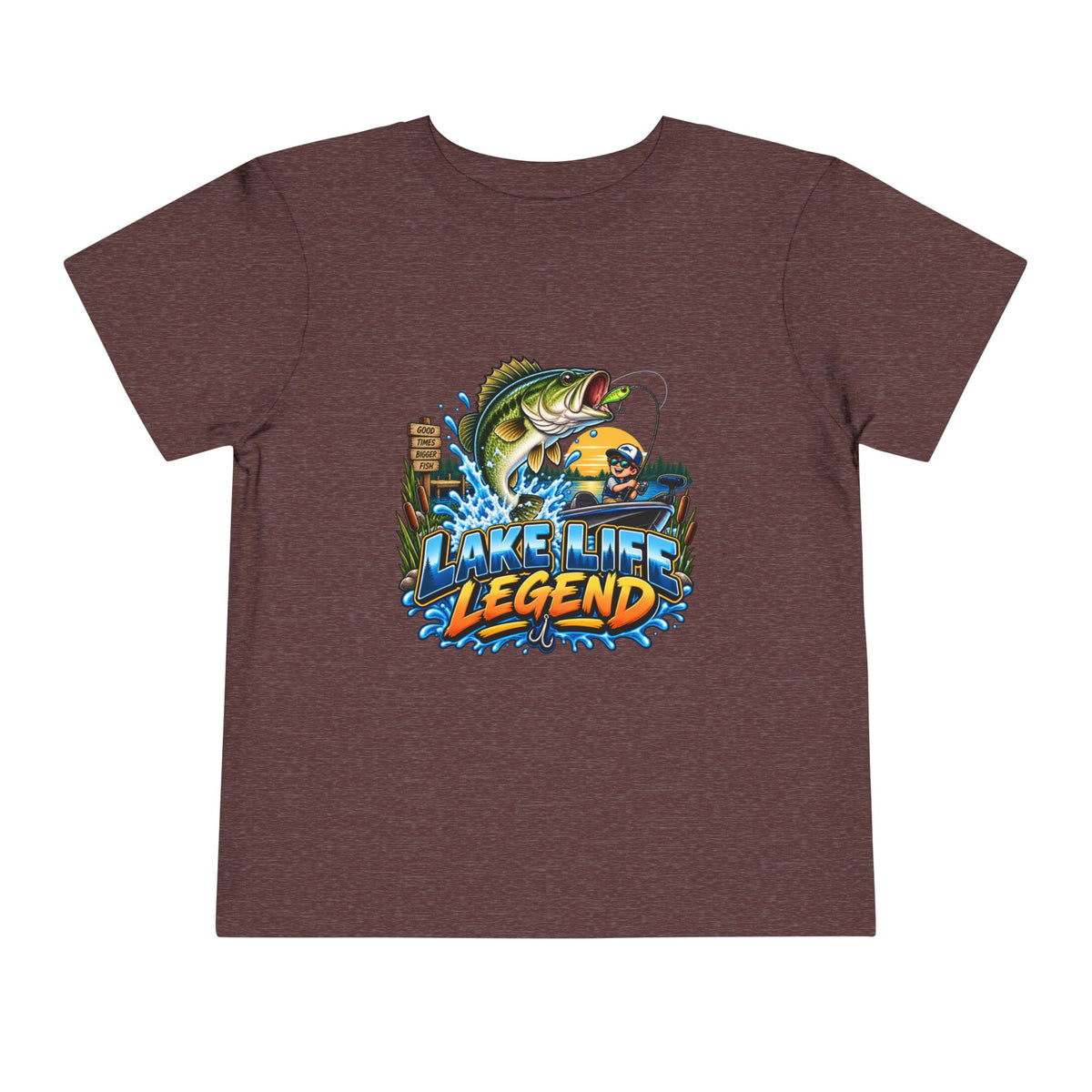 Toddler Tee — "Lake Life Legend" Fishing Graphic for Kids