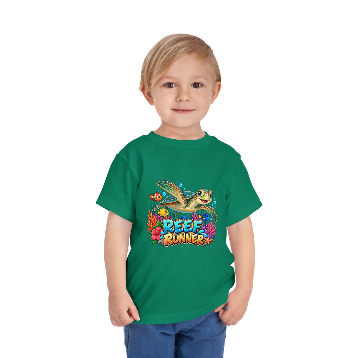 Reef Runner Toddler Tee — Sea Turtle Graphic Shirt for Kids