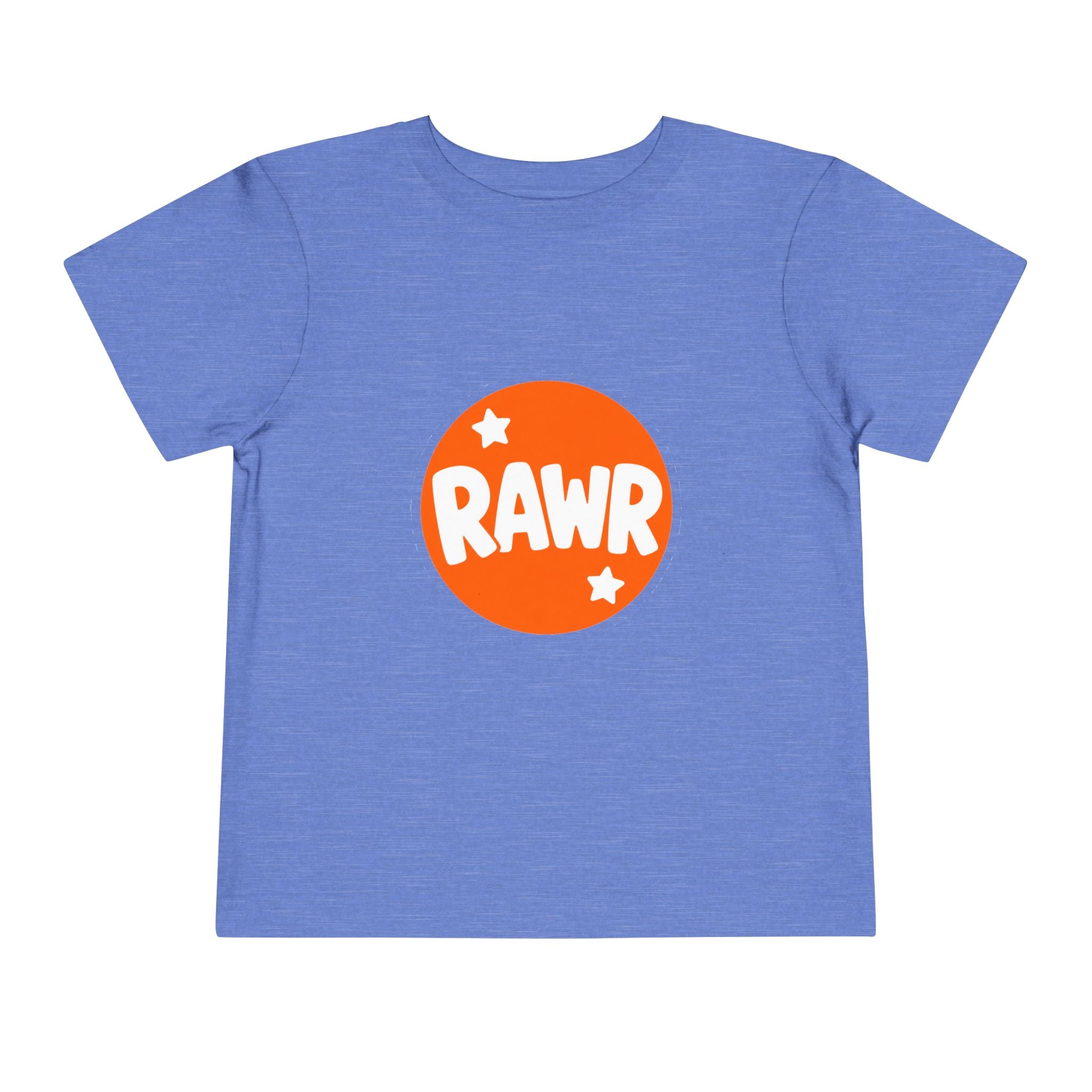 Toddler Tee — "RAWR" Orange Circle Graphic