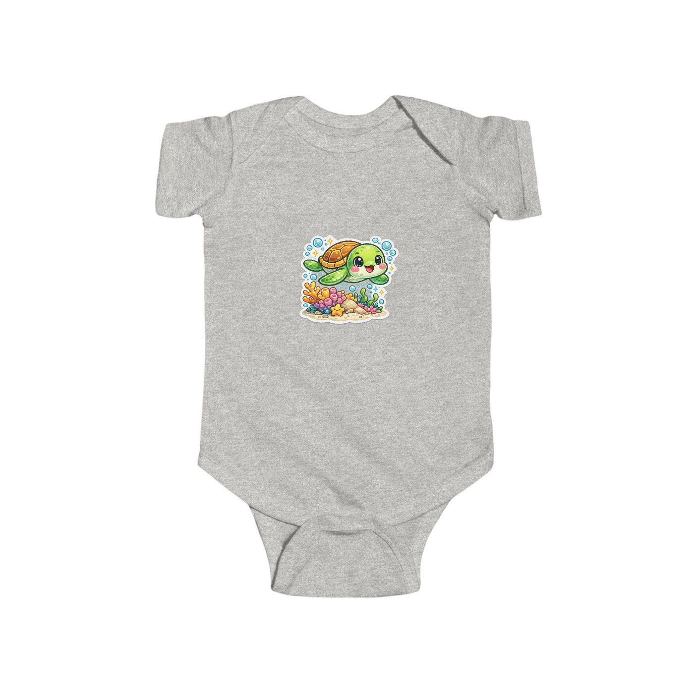 Baby Bodysuit – Cute Sea Turtle & Seashells Infant Onesie