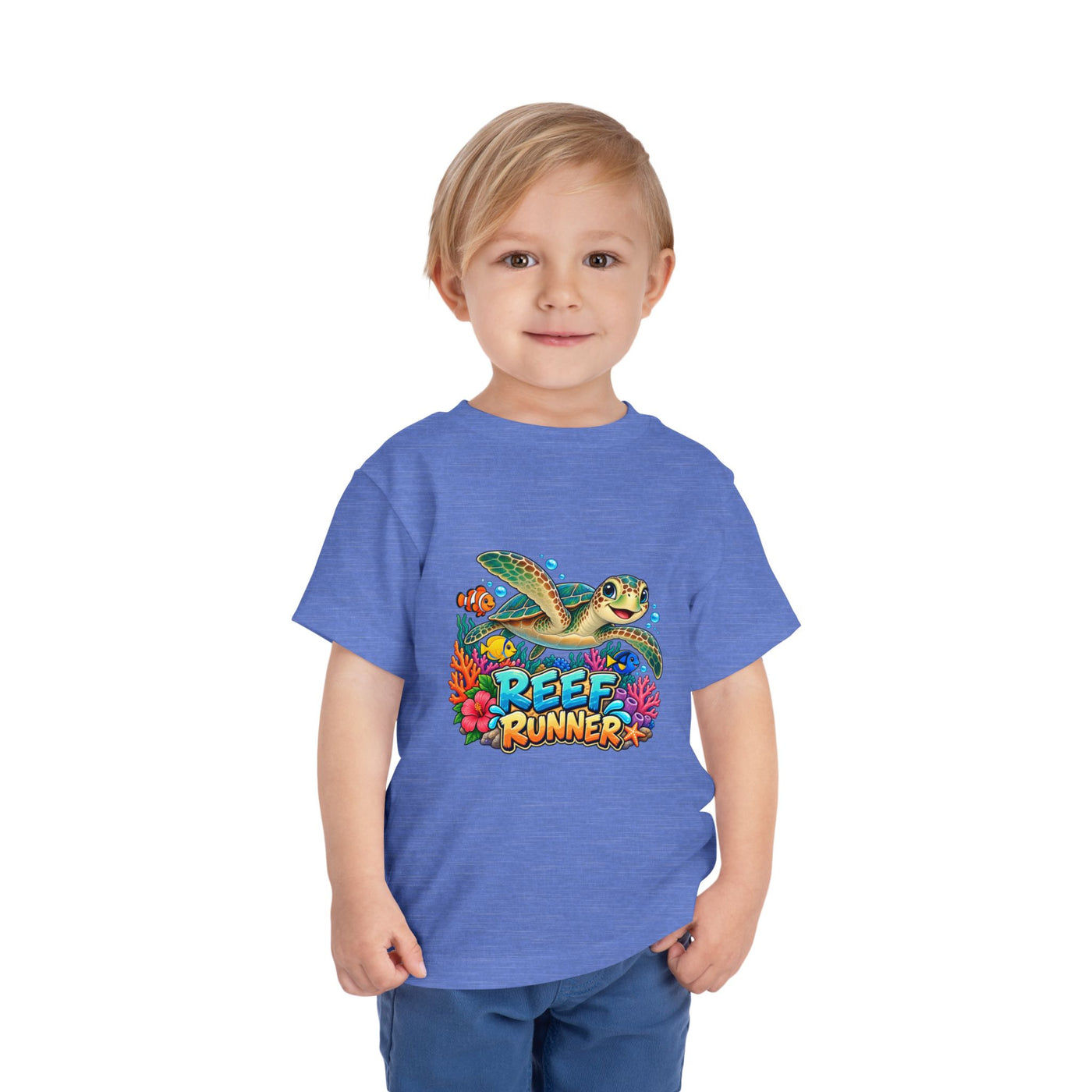 Reef Runner Toddler Tee — Sea Turtle Graphic Shirt for Kids