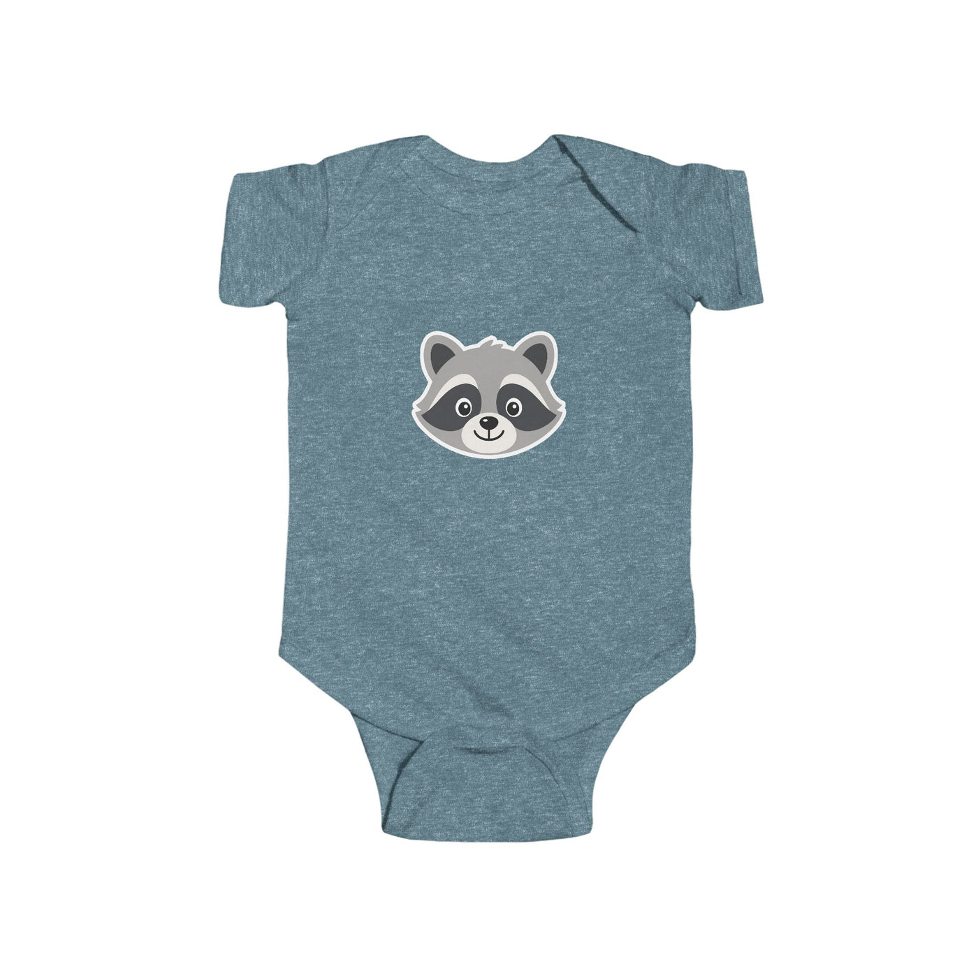 Baby Bodysuit with Cute Raccoon Face - Infant Onesie, Newborn Gift