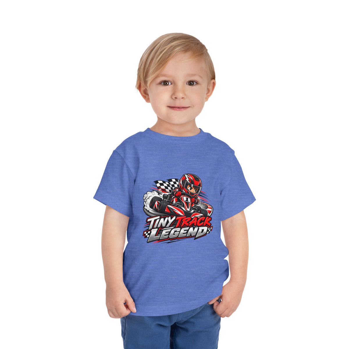 Toddler Tee — "Tiny Track Legend" Racing Car Graphic
