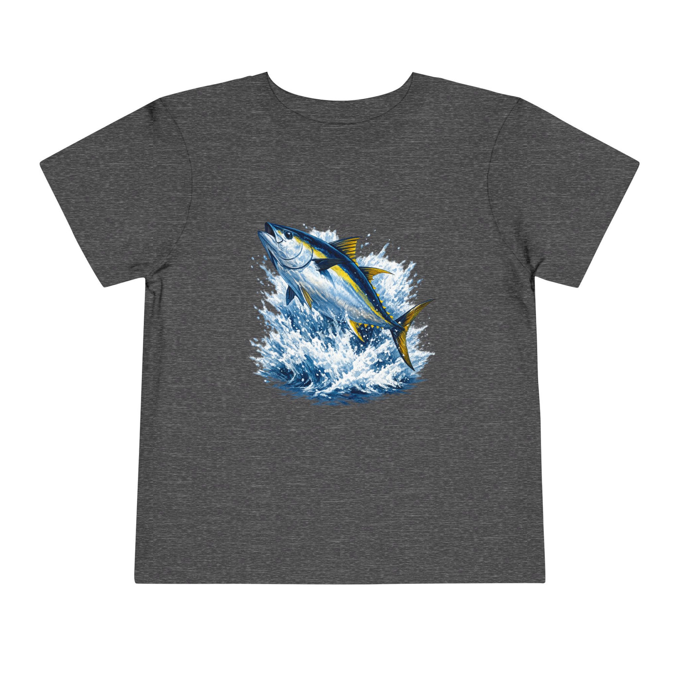 Toddler Tee — Leaping Yellowfin Tuna Splash Graphic