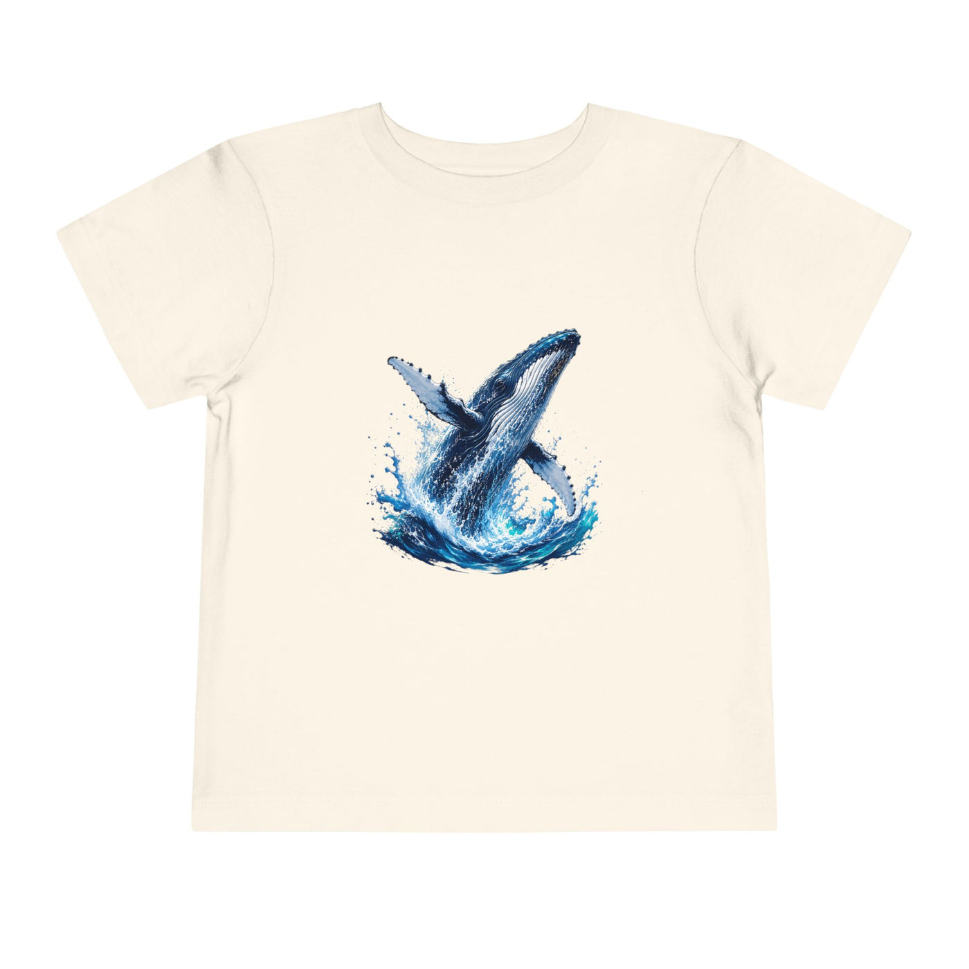 Toddler Tee — Watercolor Breaching Whale Graphic