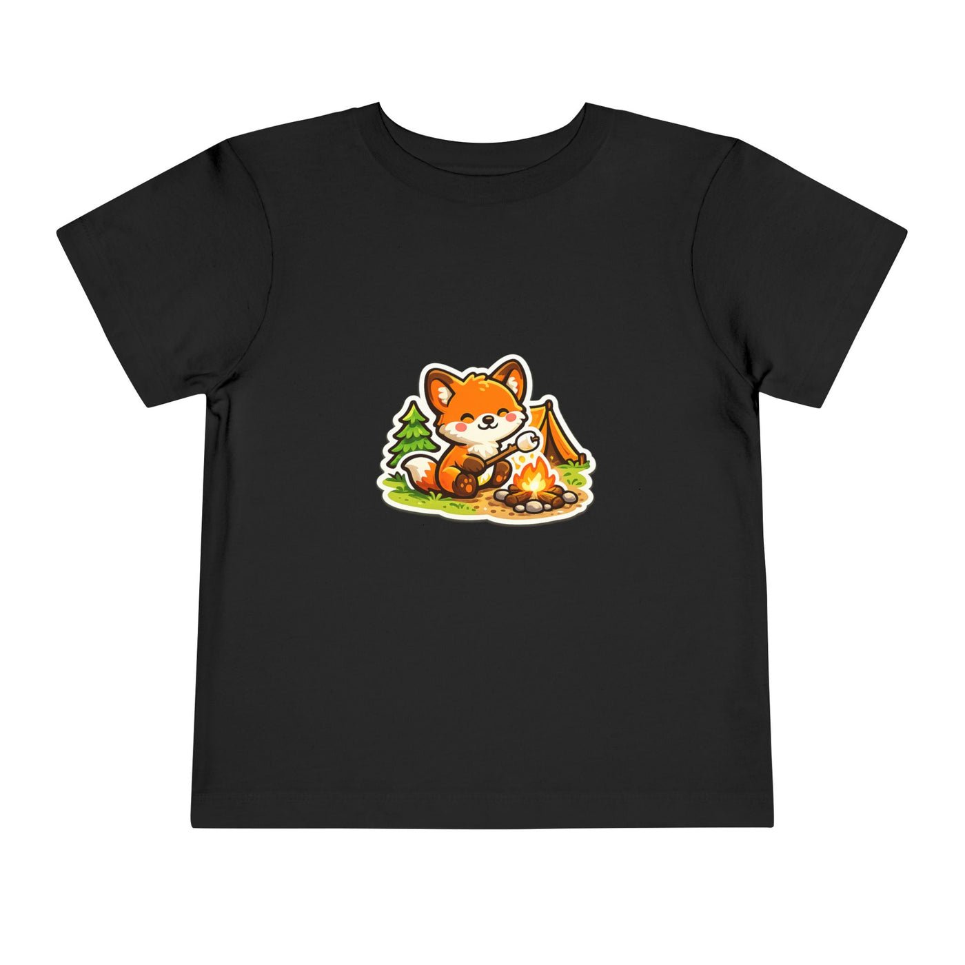 Toddler Tee — Cute Fox Camping Graphic Shirt