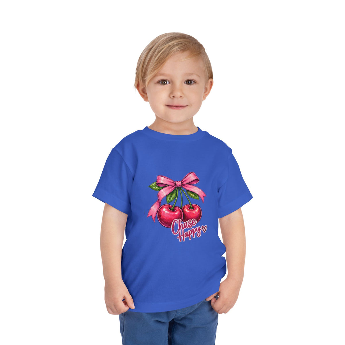 Toddler Tee - "Chase Happy" Cherries Graphic