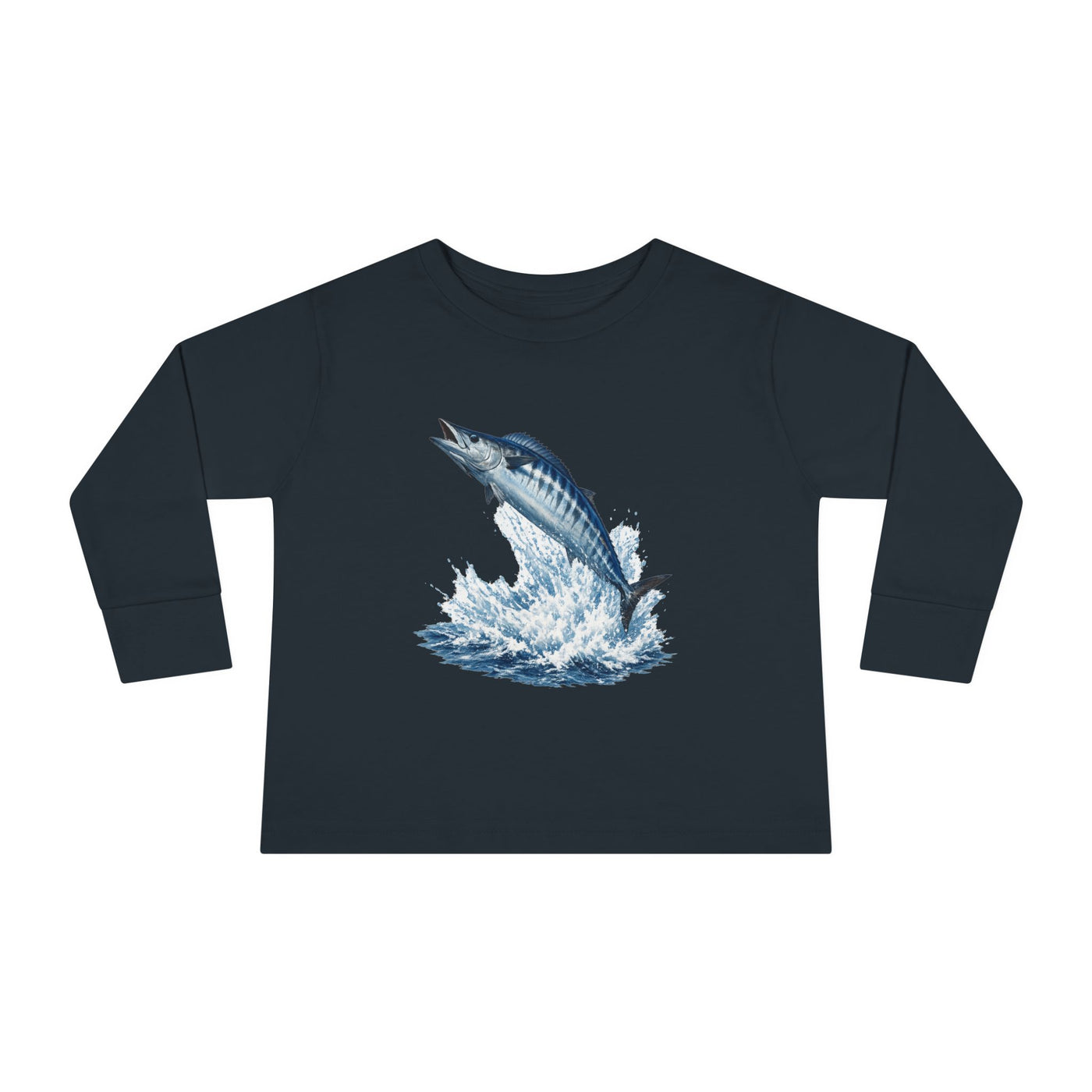Toddler Long Sleeve Tee — Leaping Tuna Ocean Graphic
