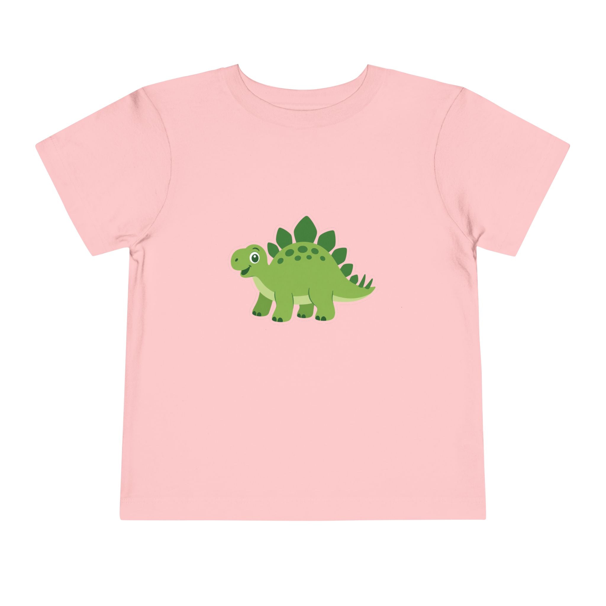 Cute Green Stegosaurus Toddler Tee – Dinosaur Short Sleeve Shirt for Kids