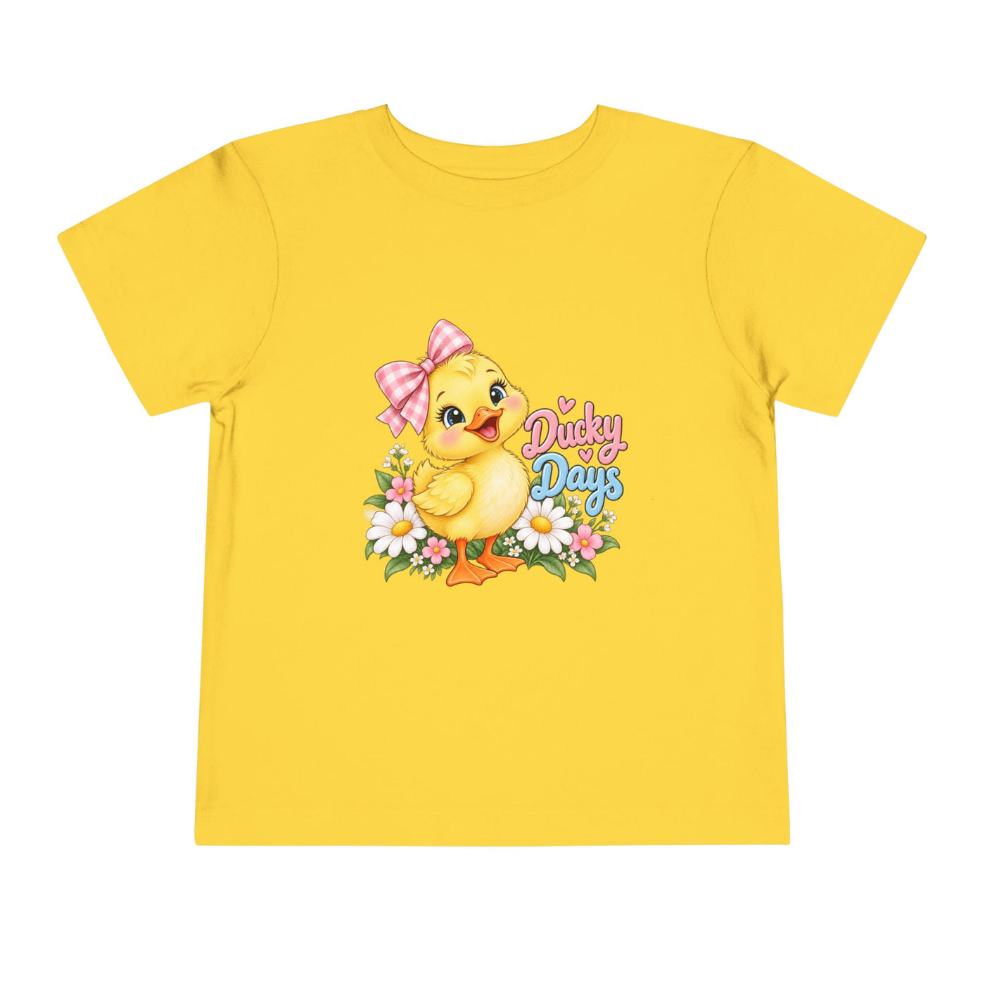 Toddler Tee — "Ducky Days" Cute Duckling Floral Baby Shirt