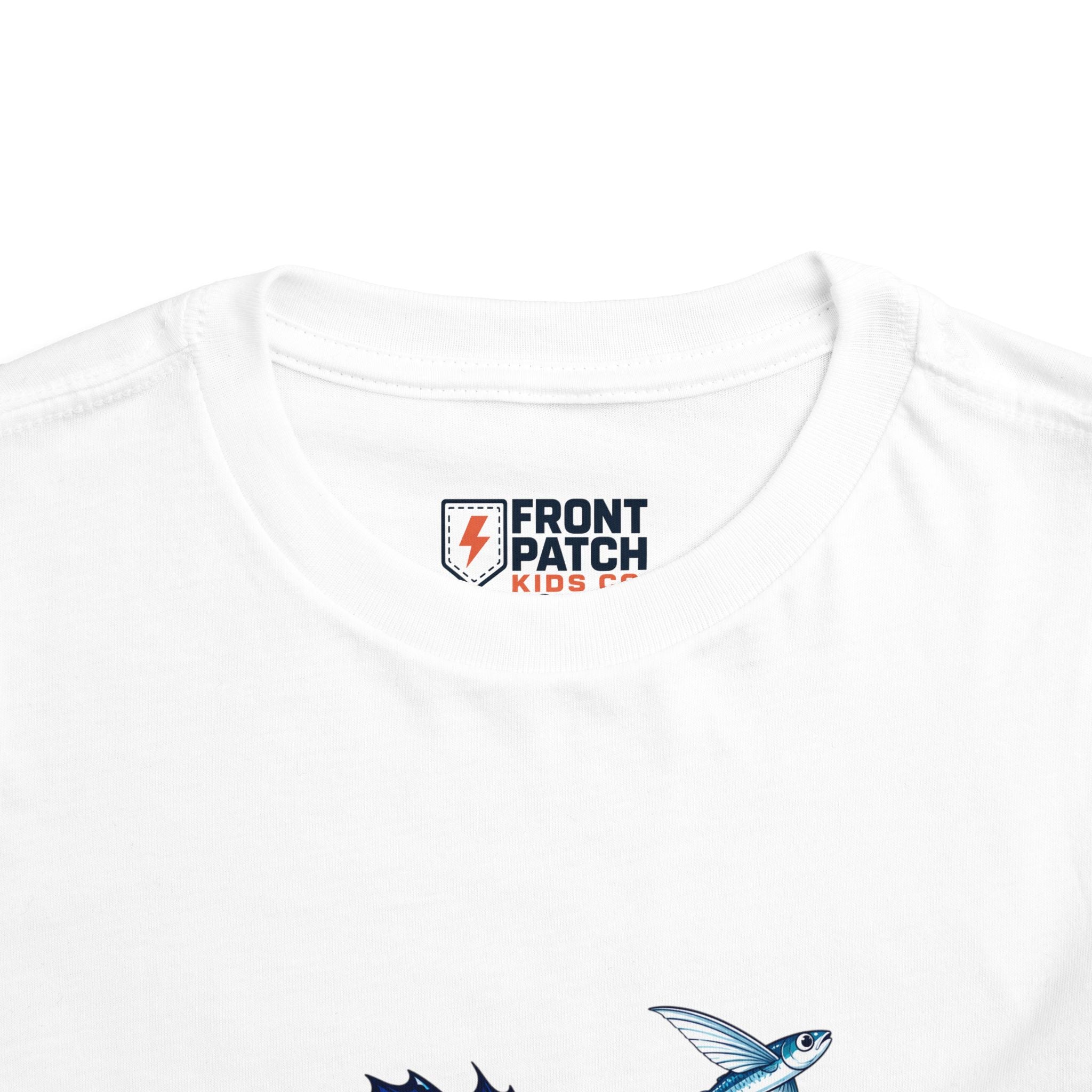 Toddler Tee — Blue Sailfish & Flying Fish Ocean Graphic