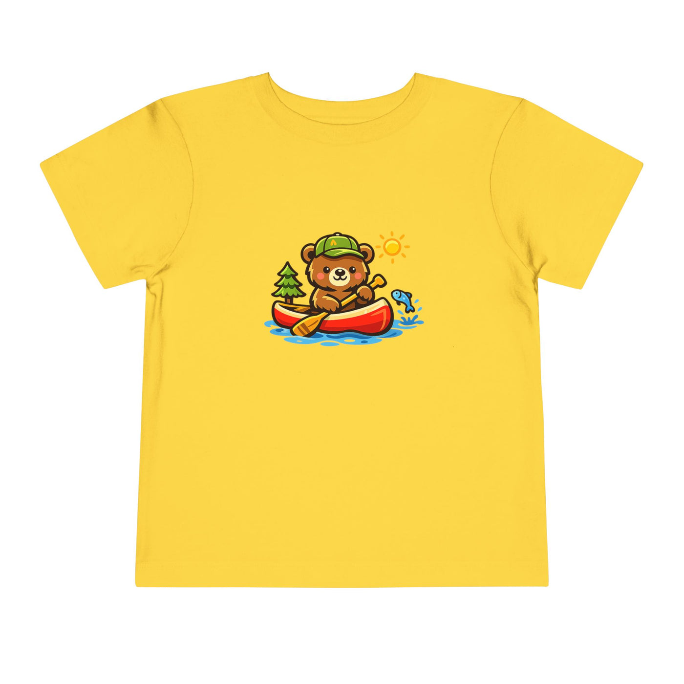 Toddler Tee — Cute Bear Canoeing Graphic Shirt | Kids Outdoor Adventure Top