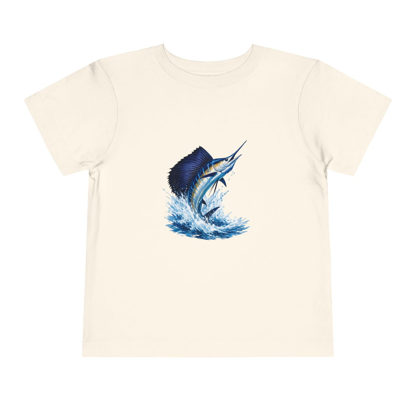 Toddler Tee – Blue Marlin Splash Fishing Shirt