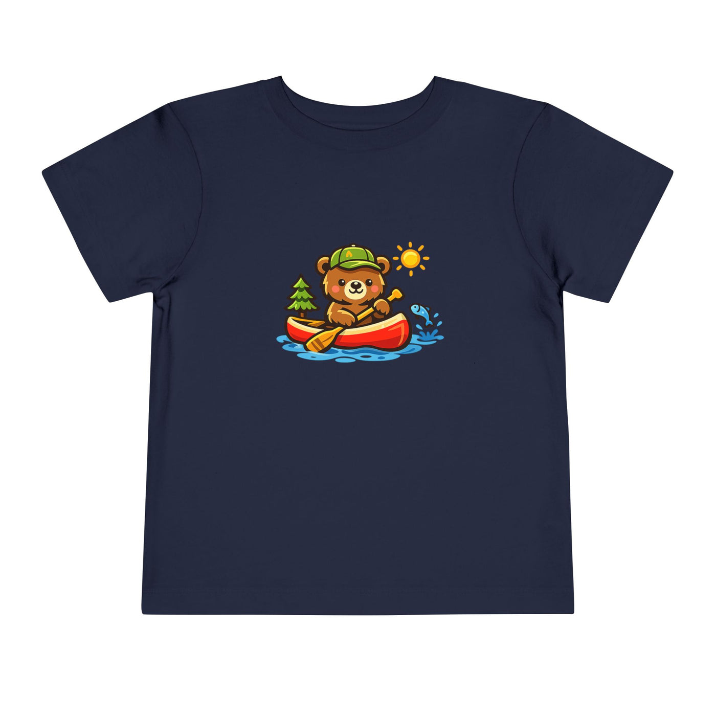 Toddler Tee — Cute Bear Canoeing Graphic Shirt | Kids Outdoor Adventure Top