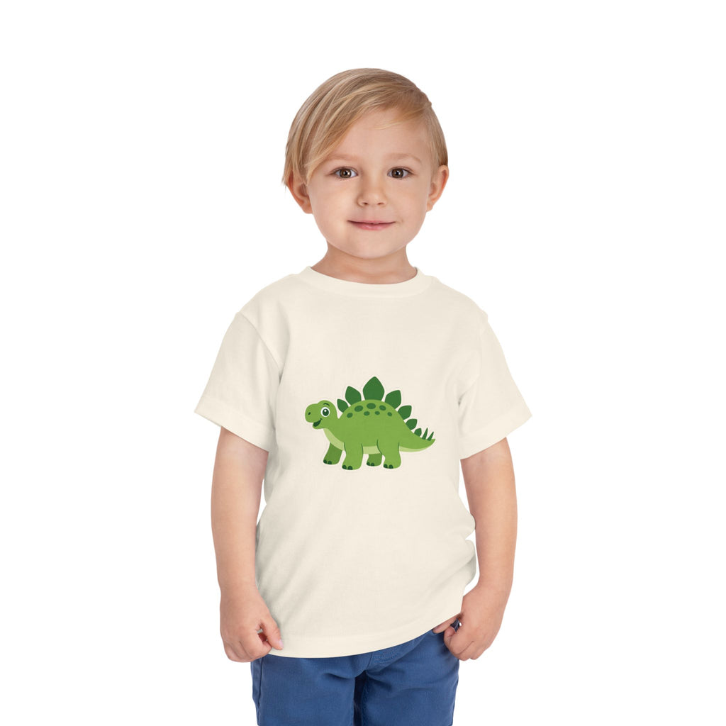 Cute Green Stegosaurus Toddler Tee – Dinosaur Short Sleeve Shirt for Kids