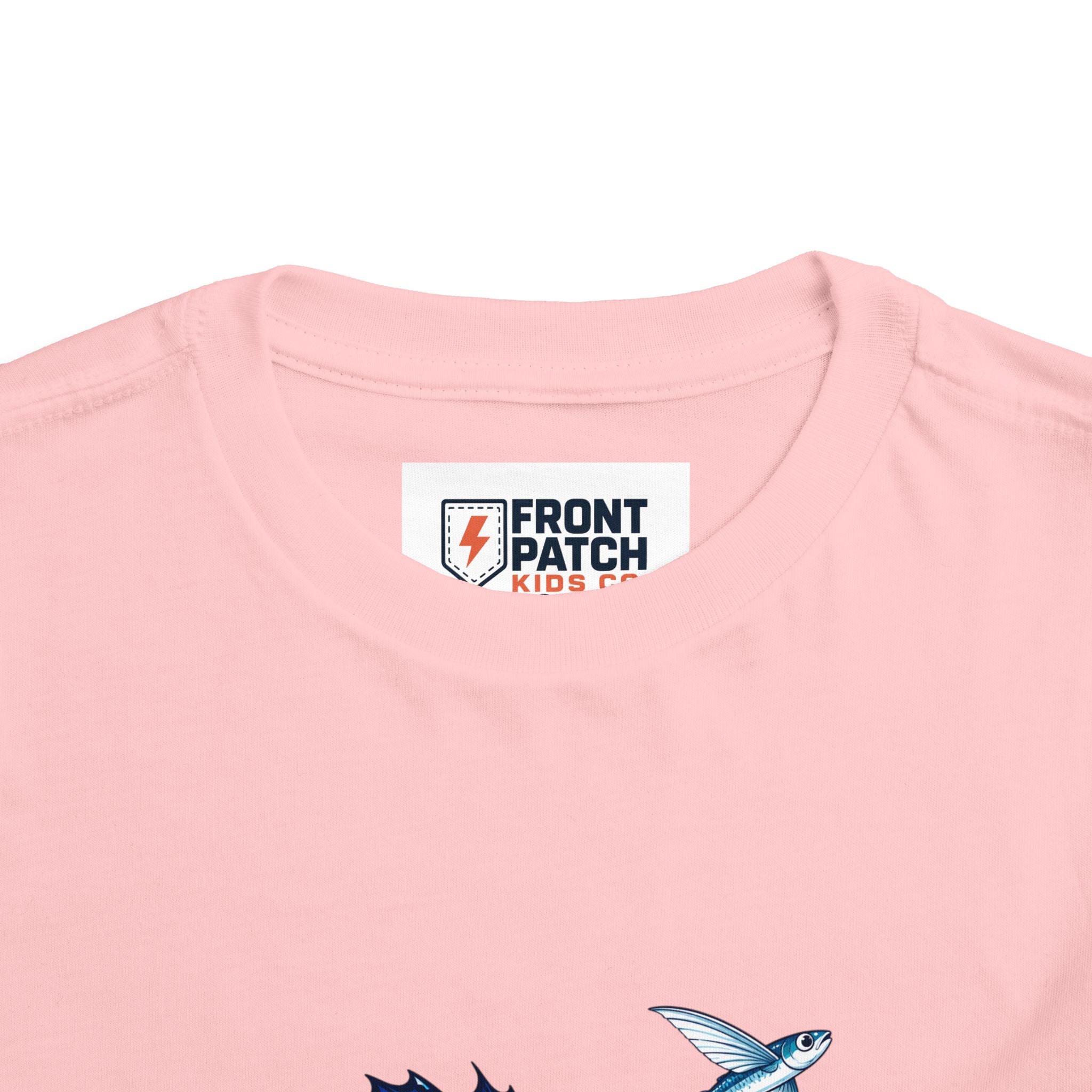 Toddler Tee — Blue Sailfish & Flying Fish Ocean Graphic