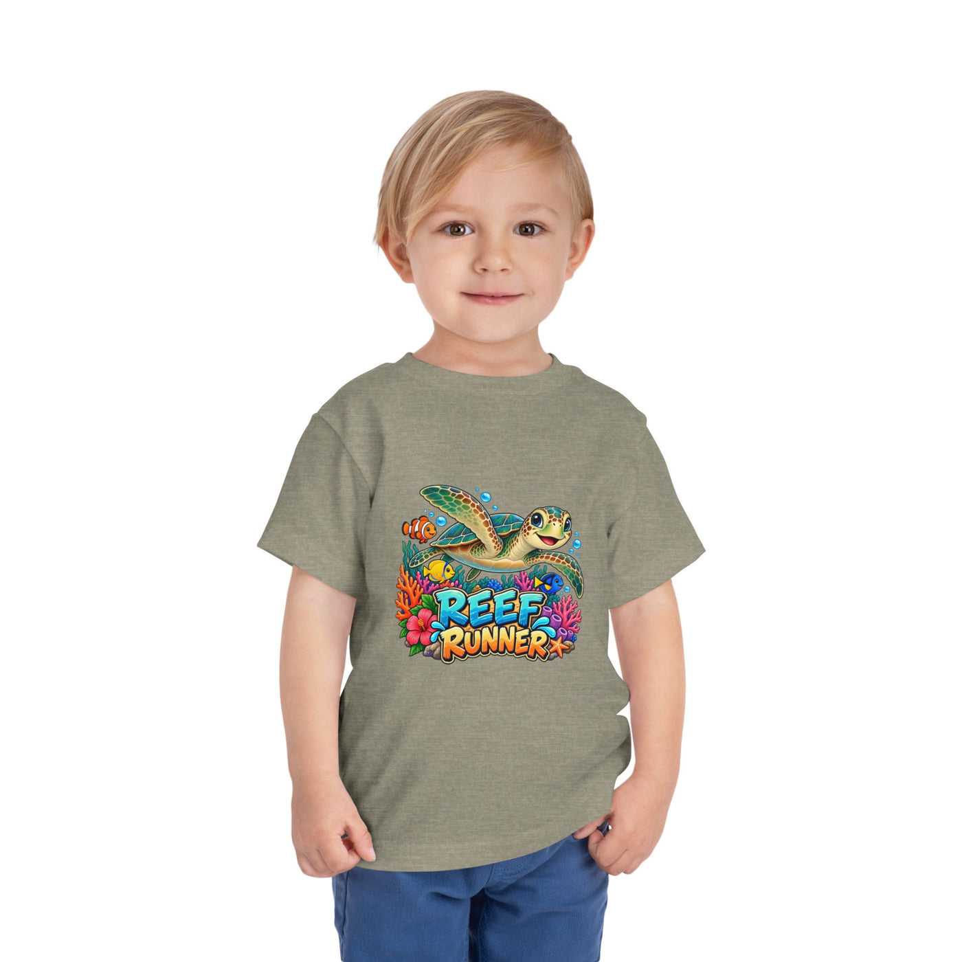 Reef Runner Toddler Tee — Sea Turtle Graphic Shirt for Kids