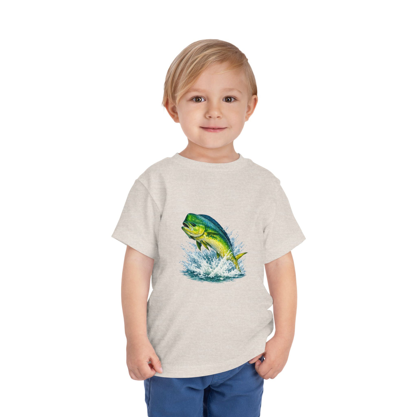 Toddler Tee — Colorful Leaping Mahi Mahi Fish Graphic