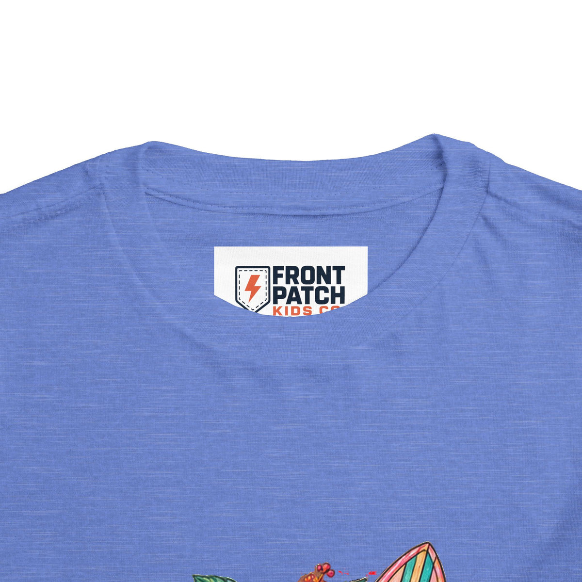 Toddler Tee — "Saltwater Girl" Surf & Hibiscus Beach Graphic