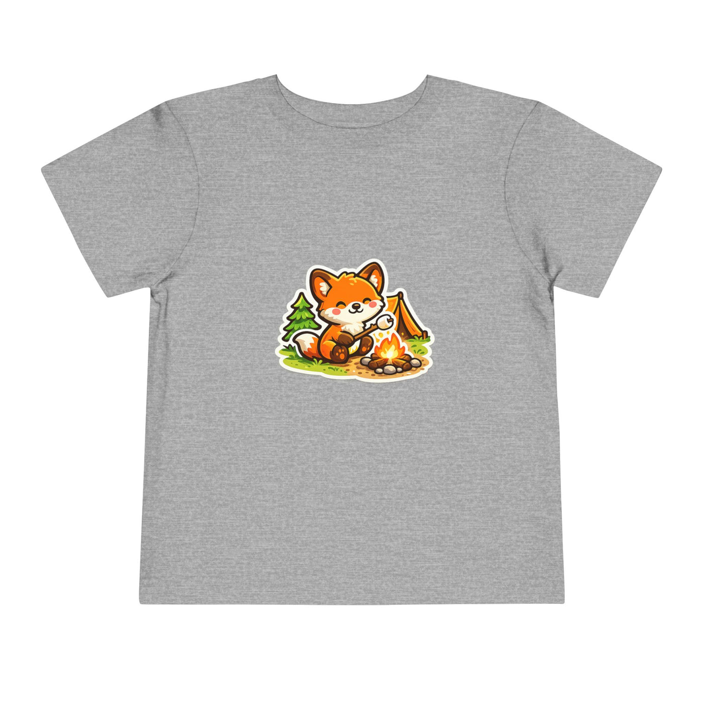 Toddler Tee — Cute Fox Camping Graphic Shirt