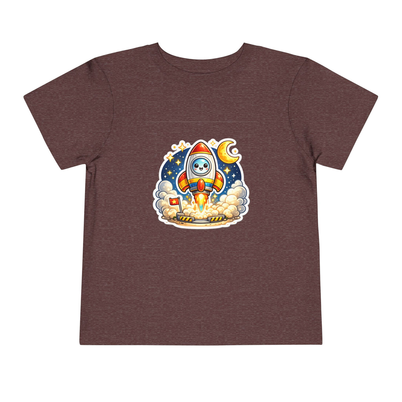 Toddler Tee — Cute Rocket Astronaut Launch Graphic