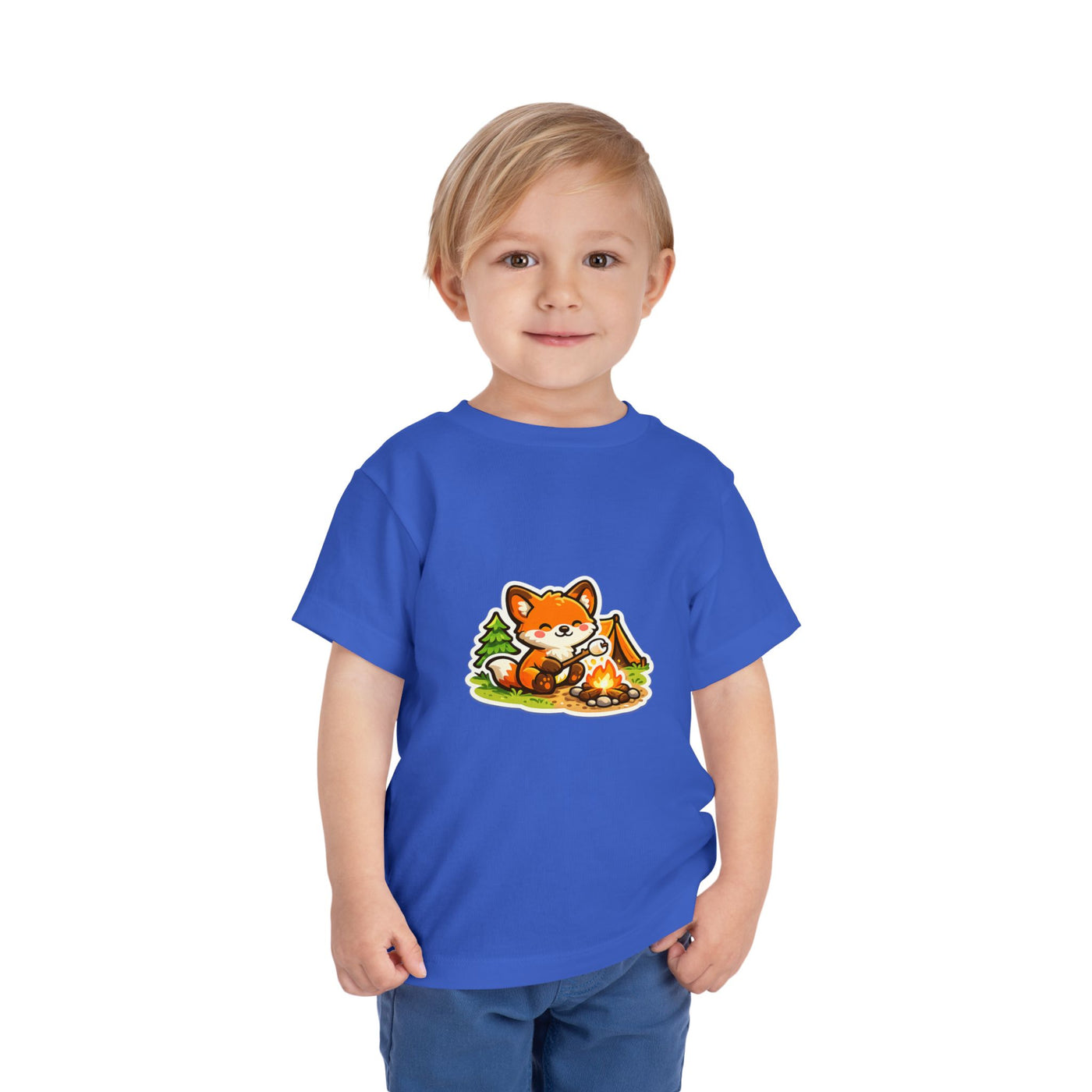 Toddler Tee — Cute Fox Camping Graphic Shirt