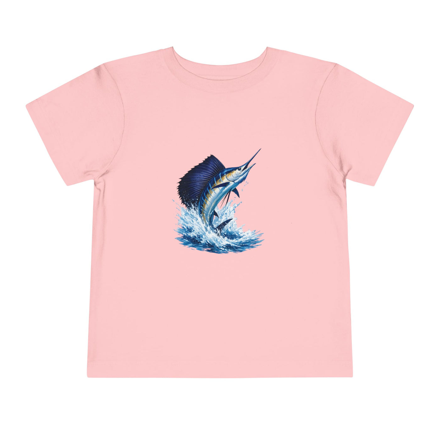 Toddler Tee – Blue Marlin Splash Fishing Shirt