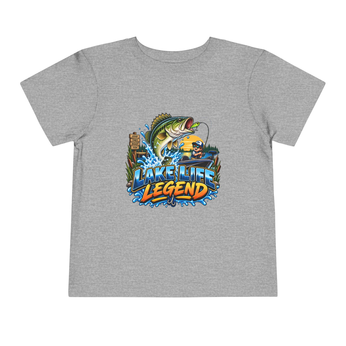 Toddler Tee — "Lake Life Legend" Fishing Graphic for Kids