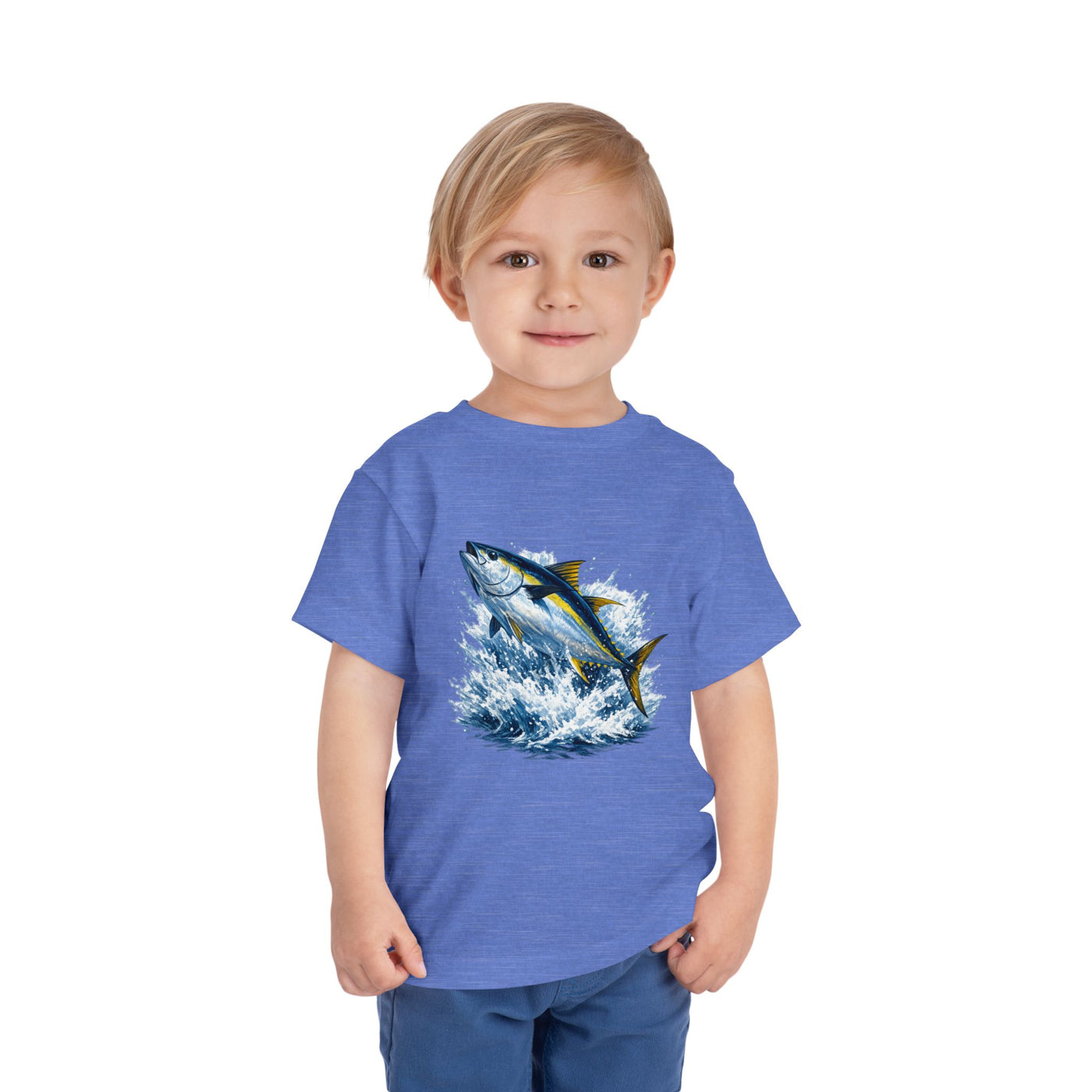 Toddler Tee — Leaping Yellowfin Tuna Splash Graphic