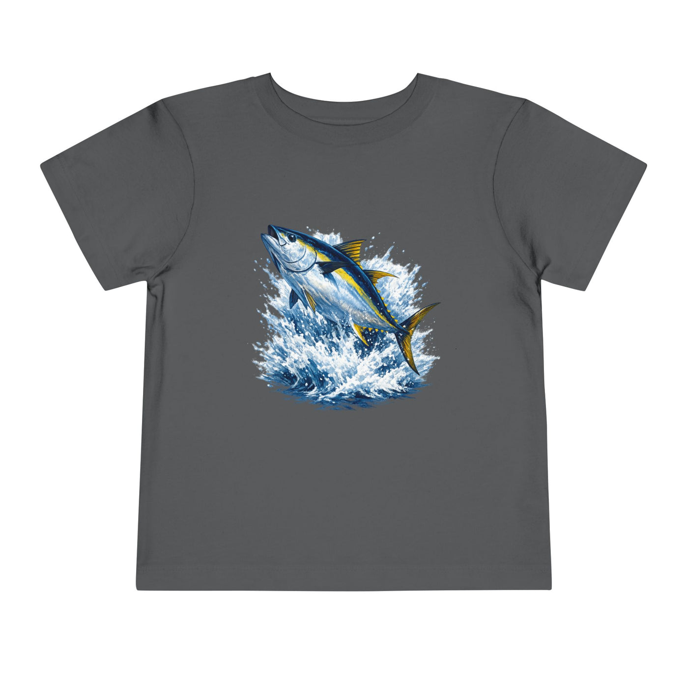 Toddler Tee — Leaping Yellowfin Tuna Splash Graphic